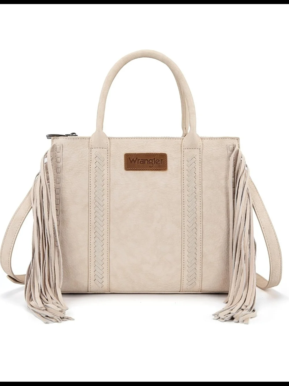 Wrangler Cream Fringe Satchel Bag